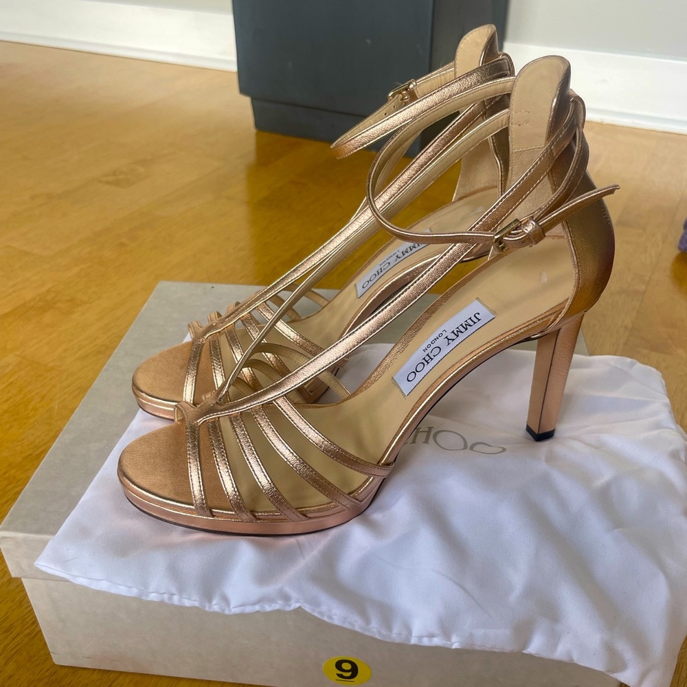 Jimmy Choo golden high heels